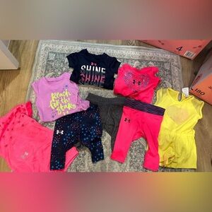 Baby girl size 3/6 month underarmor outfit bundle